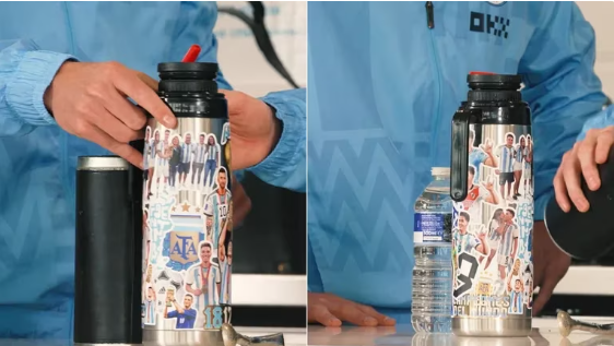 Julián Álvarez hizo un divertido instructivo para preparar el mate perfecto en Manchester City: los curiosos detalles en su bombilla y el termo