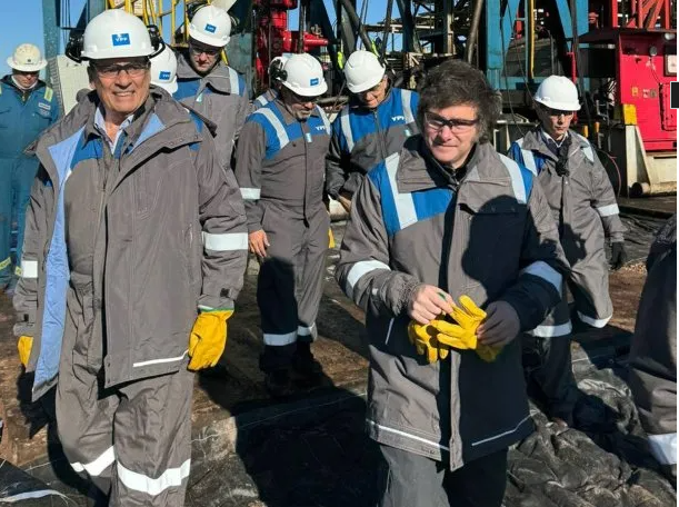Javier Milei visitó Vaca Muerta y se reunió con empresarios petroleros